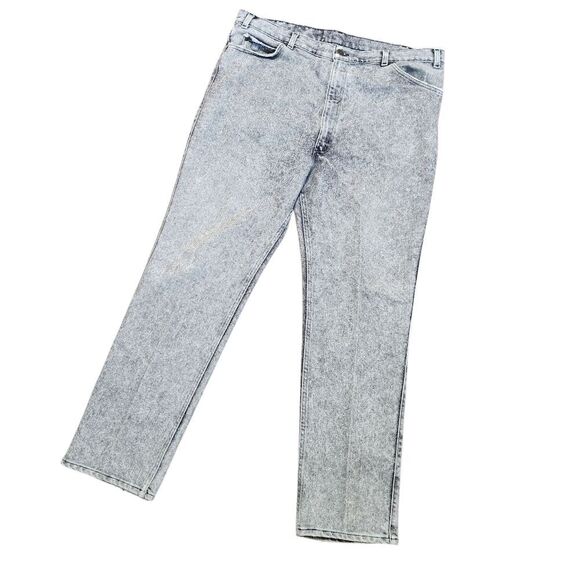 Vintage 90's Men LEVI'S 548 Silver Tab Medal Acid Black Gray Jeans 42x32 USA - Picture 1 of 15